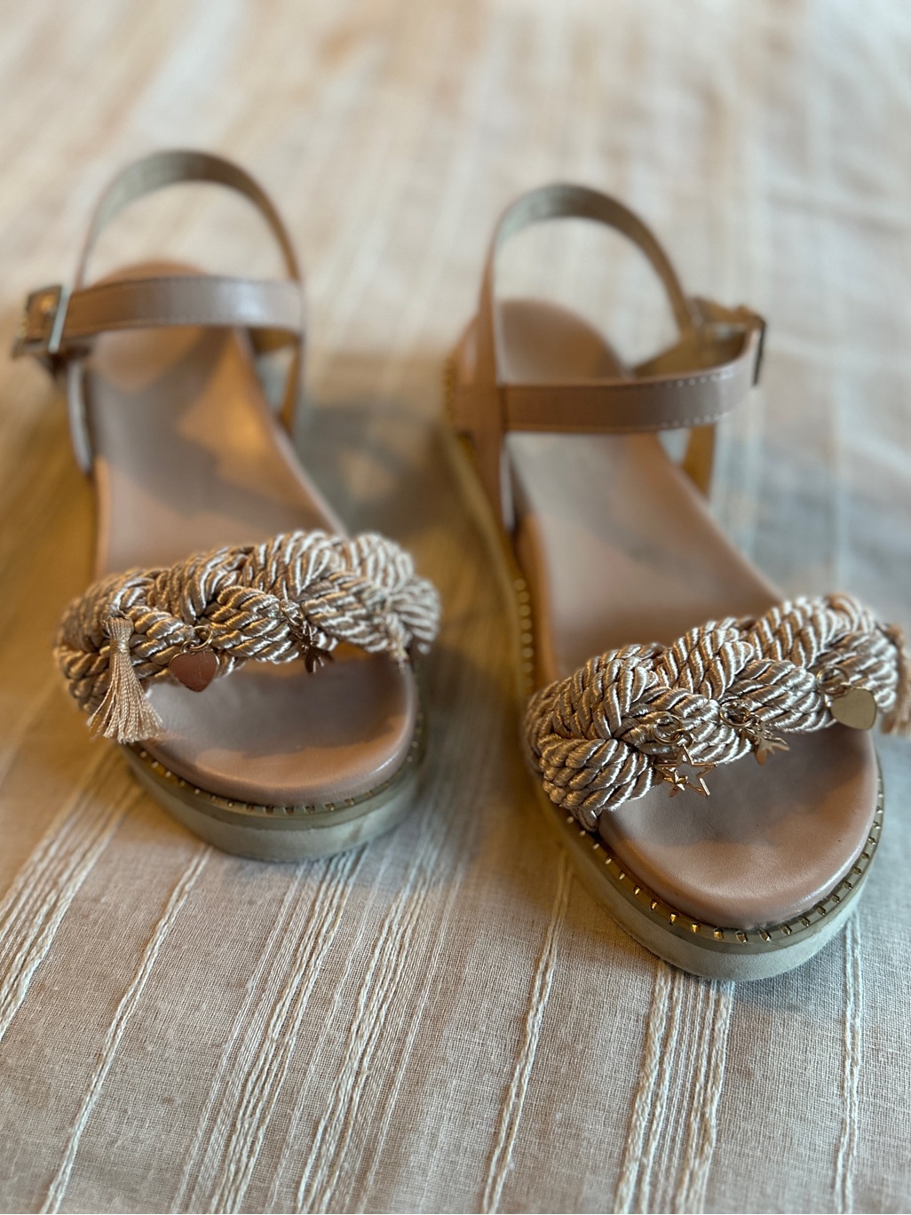 Patrizia Pepe Cipria Braided Cord Platform Sandals | 37 (Us 6.5-7)